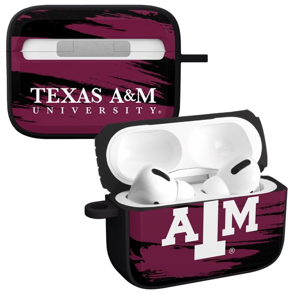Texas A&M Aggies Paint Stripe HDX Case Cover Compatible with Apple AirPods Pro 1 & 2 by Affinity Bands