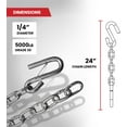thumbnail image 4 of Motor God Trailer Hitch Safety Chain with S-Hook and Latch, Steel (Pair) (5000 lb), 4 of 5