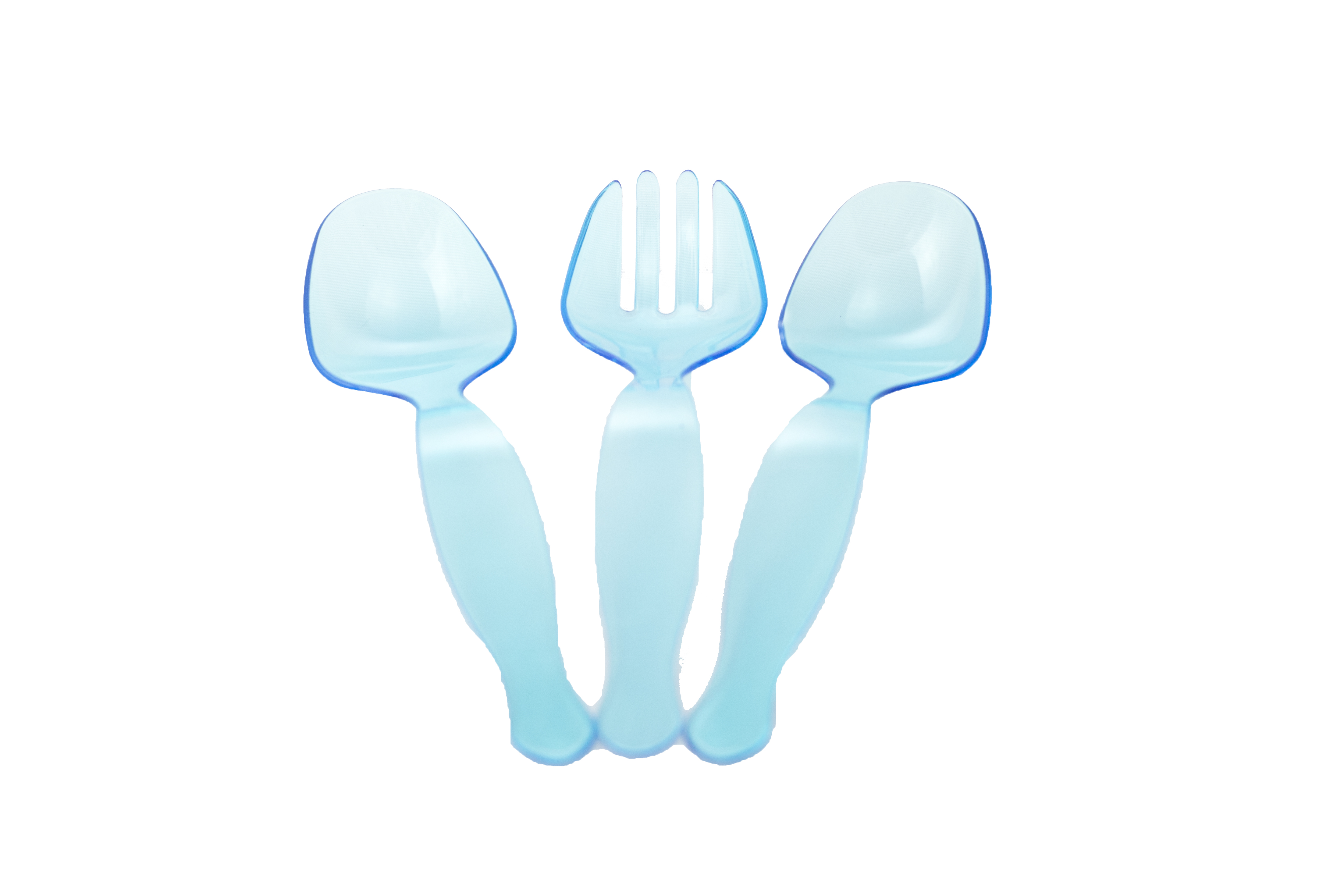 12pc Neon Serving Utensils Bright Color Plastic Partyware Luau Food