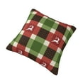 thumbnail image 3 of YFYANG Square Decorative Throw Pillow Case (Without Pillow Insert), Christmas Checkered Moose Pattern Bedroom Sofa Car Cushion Cover, 18"x18", 3 of 9