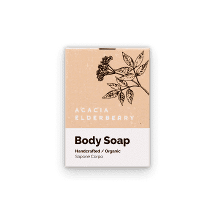 Handso Cleansing Soap with Acacia Elderberry Extracts, 3.5 oz Bar