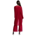 thumbnail image 6 of TSSOE Women Long Sleeve Bolero Shrugs Shawl Jacket Chiffon Cardigans for Evening Dress Wedding Party Burgundy S, 6 of 7