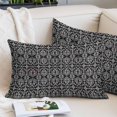 thumbnail image 2 of Black and White Oversized Pillow Covers, Modern Moroccan Geometric Abstract Art Soft Throw Pillow Cases with Invisible Zipper, Decorative Pillowcase Pillows Protectors for Sofa Bed Couch 24"x36", 2 of 9