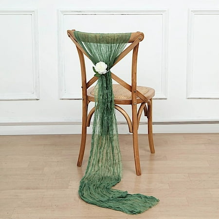 

BalsaCircle 5 Olive Green Gauze Cheesecloth Cotton Chair Sashes Wedding Party Events Reception Decorations Supplies