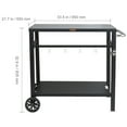 thumbnail image 6 of VEVOR 33.5 x 21.7" Outdoor Grill Dining Cart with Iron Tabletop, 2 Tier Outdoor BBQ Mobile Grill Cart Food Preparation , Portable Modular Carts for Pizza Oven, 6 of 7