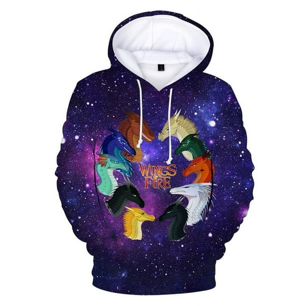 Sudadera con capucha con estampado 3D de alas de dragon de fuego para hombre sudaderas informales de gran tamano ropa de calle Walmart en linea