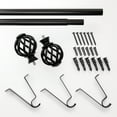 thumbnail image 6 of Mainstays 3/4" Black Twist Cage Adjustable Single Curtain Rod Set, 30-84", 6 of 8
