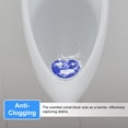 thumbnail image 4 of Desodorante de pantalla de urinario de 12 paquetes, tapete anti-salpicaduras y anti-obstrucción, pastillas de urinario, azul, 4 of 6