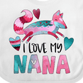 thumbnail image 4 of Inktastic I Love My Nana Pink and Blue Fox with Hearts Boys or Girls Baby Bib, 4 of 4