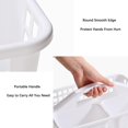 thumbnail image 4 of HUGFEGWE 3 Compartments Plastic Shower Caddy Basket, Portable Divided Cleaning Caddy Organizer with Handle (White) AZ824-9835, 4 of 6