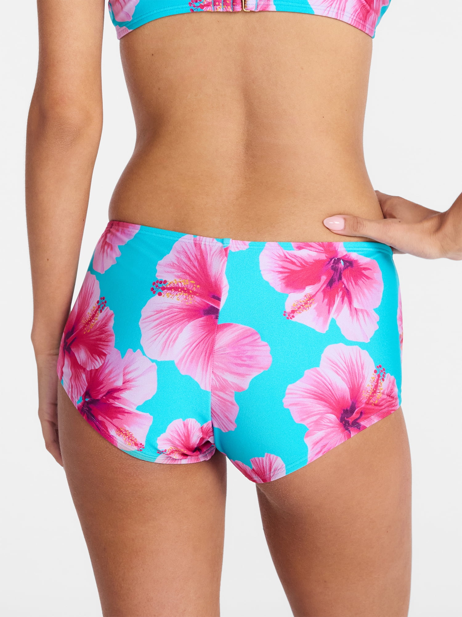 No Boundaries Low Rise Shortie Bikini Swim Bottoms, Women's XXS-XXL