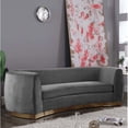 thumbnail image 4 of Meridian Furniture Julian Contemporary Velvet Sofa in Black, 4 of 5
