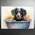 thumbnail image 2 of Bohemian Dog Canvas Bathroom Décor - Unique Bath Wall Decor - Modern Canvas Bathroom Wall Art - Room Decor - Bathroom Decorations - Restroom Sign - Wall decor living room, 2 of 4