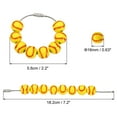 thumbnail image 2 of Uxcell 1Pcs Encanto de Bolsa, Encanto de Béisbol, Encanto Deportivo, Clips de Zipper de Perlas de Madera, Antirrobo para Bolsa de Mano, Bolsa de Playa, Amarillo, 2 of 7