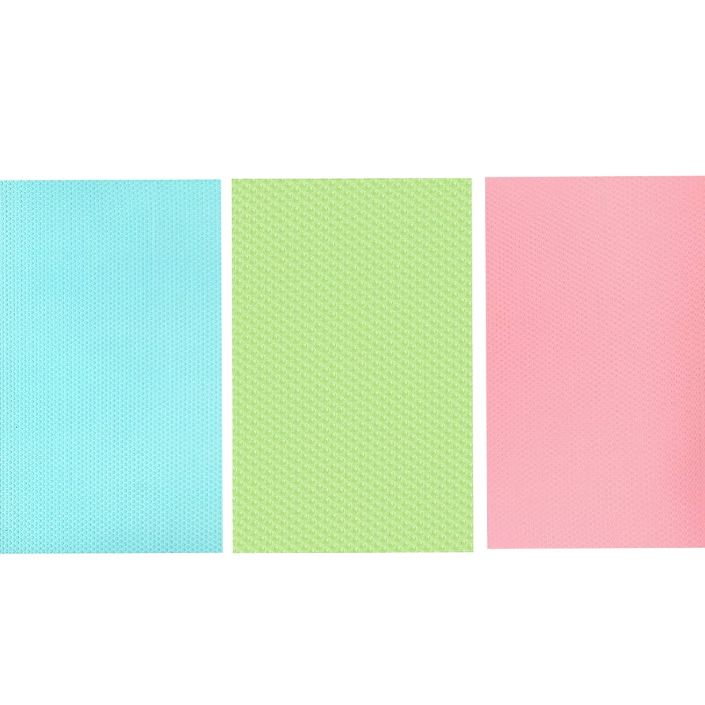 3 Pack Refrigerator Mats Shelf Liners for Glass ShelvesFridge Liners