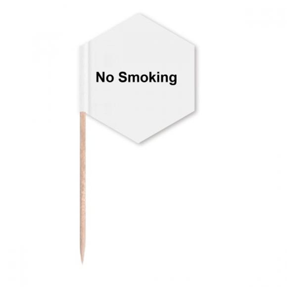 No Smoking Warning Symbol Toothpick Flags Cupcake Picks Party Celebration