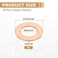 thumbnail image 2 of 35PCS M8 Copper Washers, M8x14x1mm Copper Crush Washer Metric Flat Washers Sealing Washers Assortment Kit Oil Drain Plug Gasket Ring for Automotive Battery Vehicles Screws Bolt, 2 of 6