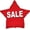 Red Sale Star, variant on PMU Garage Sale Square Shaped 18 Inch Mylar-Foil Balloon Pkg/1