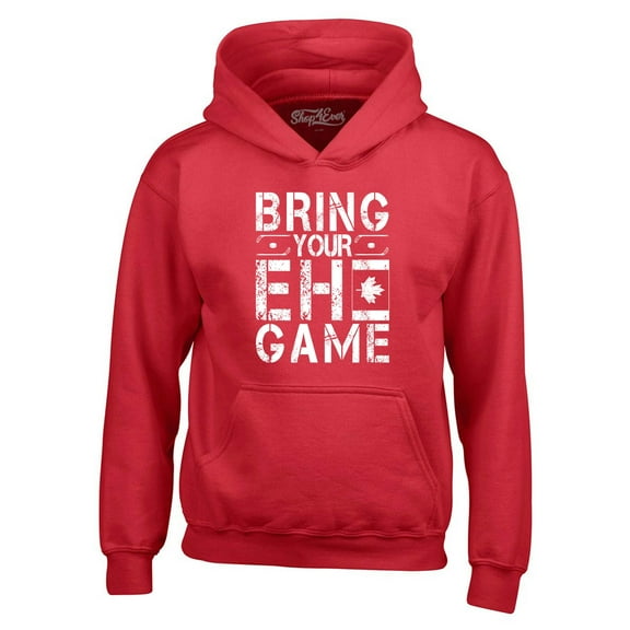 Shop4Ever Men's Bring Your EH Game Canada Hooded Sweatshirt Hoodie XXX-Large Red