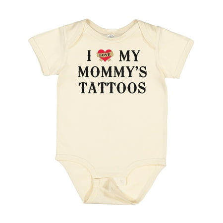 

Inktastic I Love My Mommy s Tattoos Gift Baby Boy or Baby Girl Bodysuit