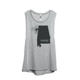 thumbnail image 1 of Thread Tank Home Roots State Alabama AL Women's Sleeveless Muscle Tank Top Sport Grey Small, 1 of 4