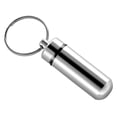 thumbnail image 1 of Silver Pill Medicine Box Case Holder Container Capsule Bottle Keyring Keychain, 1 of 5
