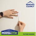 thumbnail image 4 of Permastik Extra Large Adhesive Picture Hooks, Rental Safe - Holds up to 7.7 lbs (3 Pack), 4 of 7