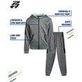 thumbnail image 4 of Pro Athlete Boys Tracksuit Set - 2 Piece Soft Fleece Zip Up Hoodie and Jogger Sweatpants For Boys, 4 of 7