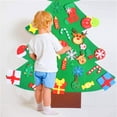 thumbnail image 2 of Fun DIY Felt Christmas Tree Set with 41PCS Ornaments Home Decorations Wall Hanging Children's Felt Craft Kits for Kids Christmas New Year Party Favors (Christmas Tree), 2 of 7