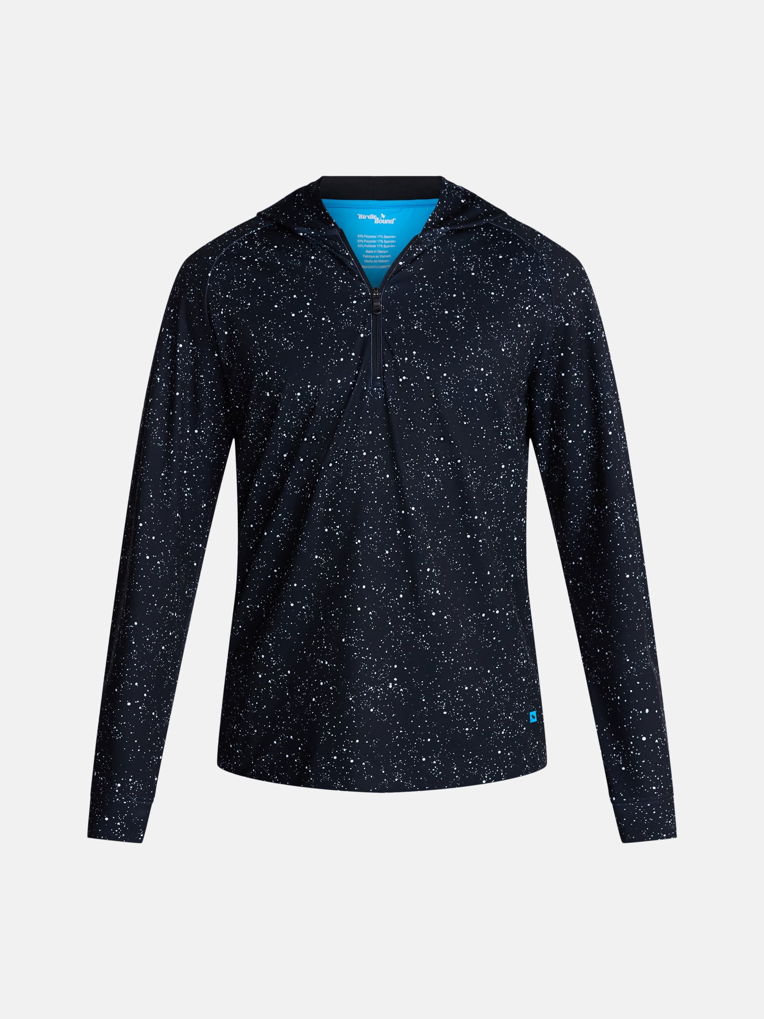 Birdie Bound Printed Golf Quarter Zip Hooded Layering Piece, Men's XS-5XL