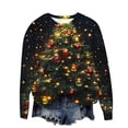 thumbnail image 2 of Amidoa Going Out Women's Sweatshirts Sparkly Long Sleeve Casual Crewneck Christmas Tree Sweatshirts Women's T Shirts S, 2 of 5