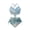 Blue Sea Watercolor, variant on Blue Wave Two Piece Bikini Set for Women Halter Swimsuit Twist Front High Waisted Bathing Suit Ruched Ruffle Swimsuits Tie Knot High Rise Bathing Swim Suits