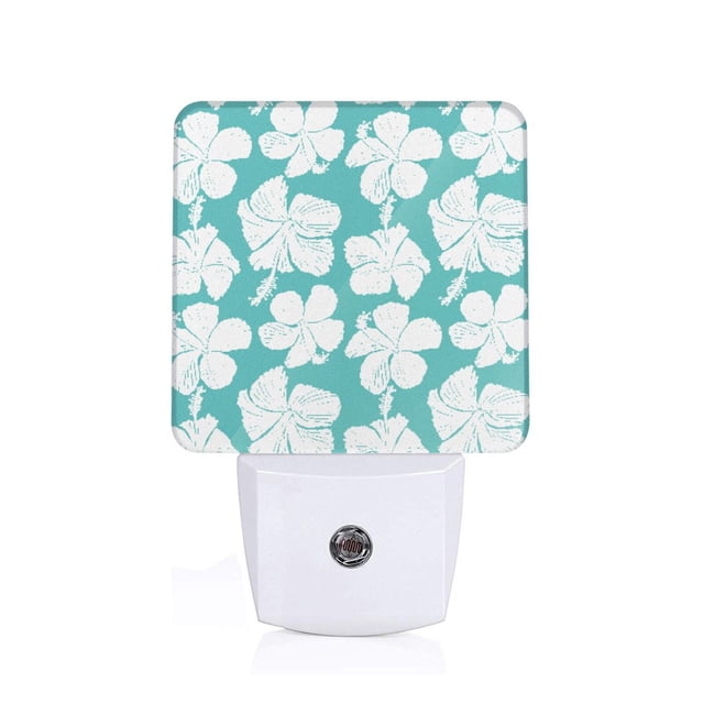 Balery Vintage Floral Luz Nocturna LED con Sensor Automático, Enchufe con Sensor Crepuscular, Luz Suave de 0.5W para Dormitorio, Pasillo, Baño-US