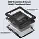 thumbnail image 3 of Funda para iPad Pro de 13 pulgadas 2024 M4 (7.ª generación), resistente a los golpes, funda protectora con protector de pantalla, soporte giratorio de 360°, correa para mano/hombro, 3 of 9