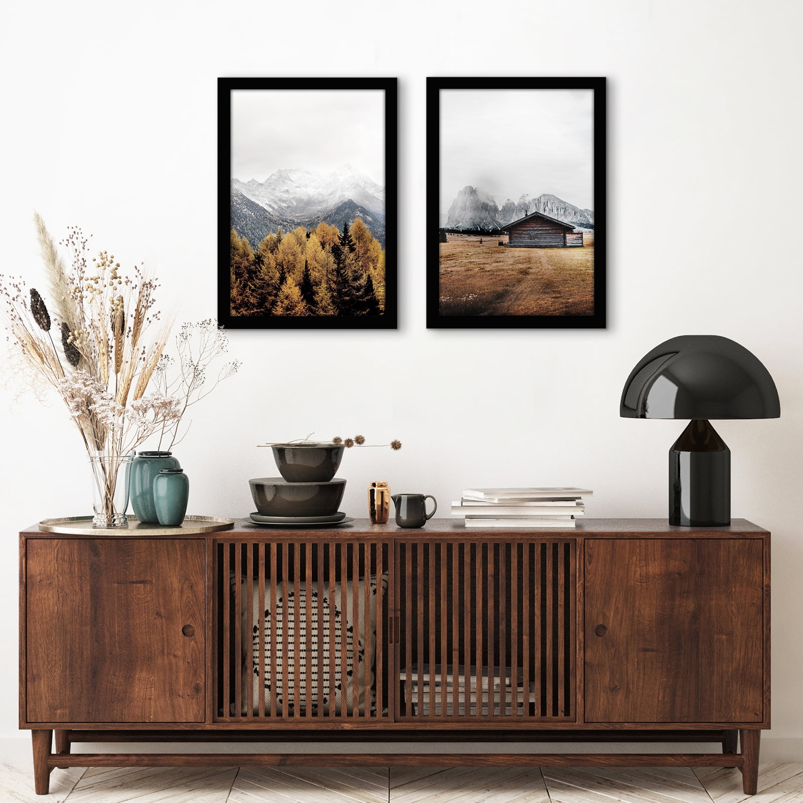 Americanflat 13x19 Picture Frame with Shatter-Resistant Glass 2 Pack Signature Collection Gallery - Black