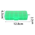 thumbnail image 5 of 10 Grid Plastic Jewelry Removable Storage Box Beads Earring Jewelry Earring Container Green, 5 of 5