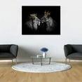 thumbnail image 4 of HFDF Lion and Lioness Pictures Wall Decor Wild Animals Wall Art Black and White Artwork Lion with the Crown Posters Canvas Prints Art Living Room Bedroom Kitchen Home Office Decor- 20x16inch Framed, 4 of 6