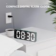 thumbnail image 4 of Reloj despertador LED Digital con superficie de espejo, reloj despertador de escritorio Digital HD, 4 of 5