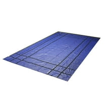 16' x 18' Flatbed Trailer 14 Oz Lightweight Steel Tarp with 4 FT Drop - Heavy Duty Blue Vinyl Waterproof Tarp for Truck/Trailers to Protect Cargo from Wind, Rain, Snow and Sun