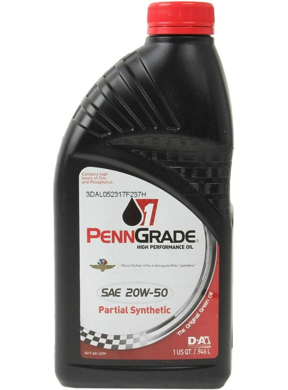 PENN GRADE 1 71196, Synthetic Blend High Performance Oil SAE 20W-50, 12 Quart