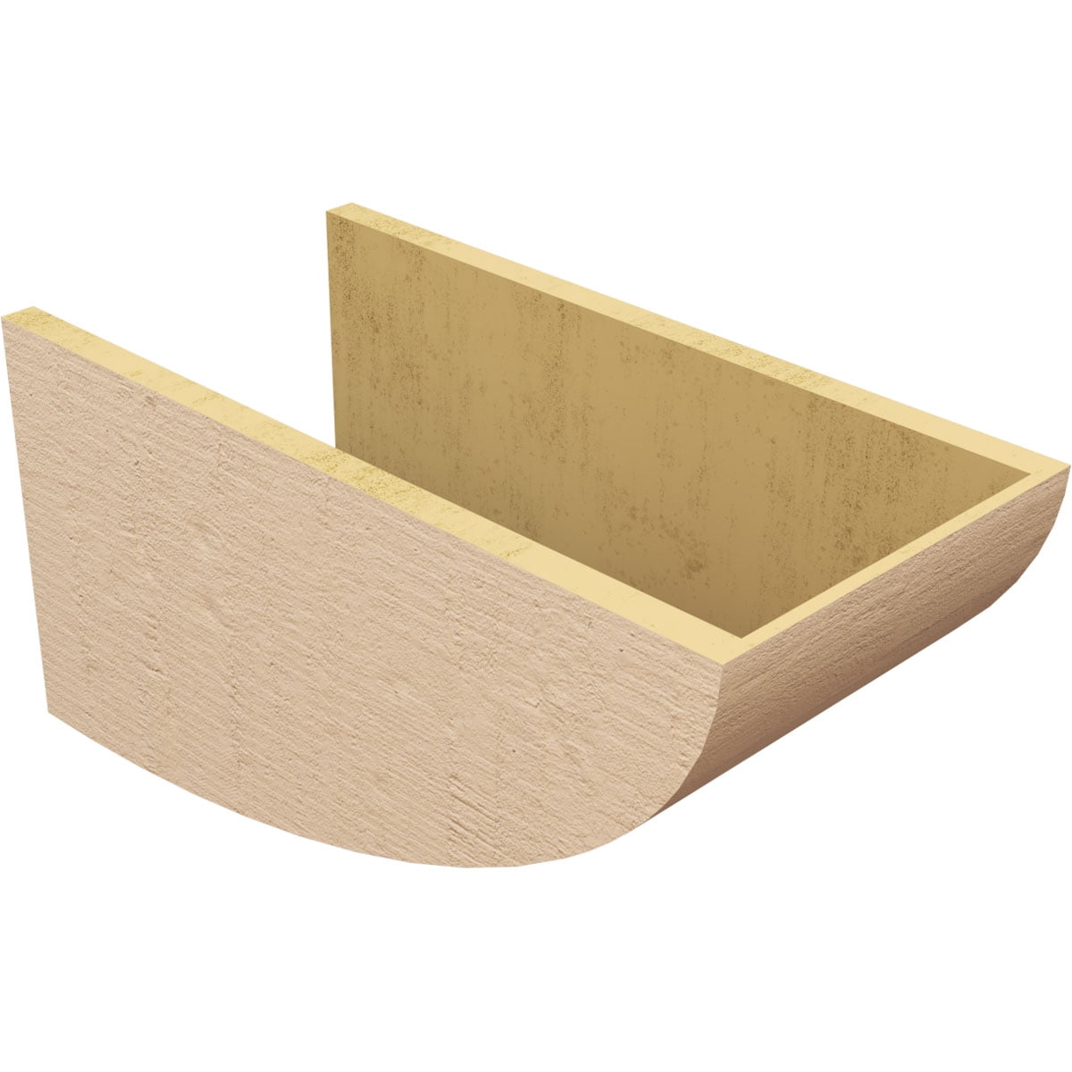 12"W x 24"D x 12"H Wide Durham Rough Cedar Woodgrain TimberThane Corbel, Primed Tan