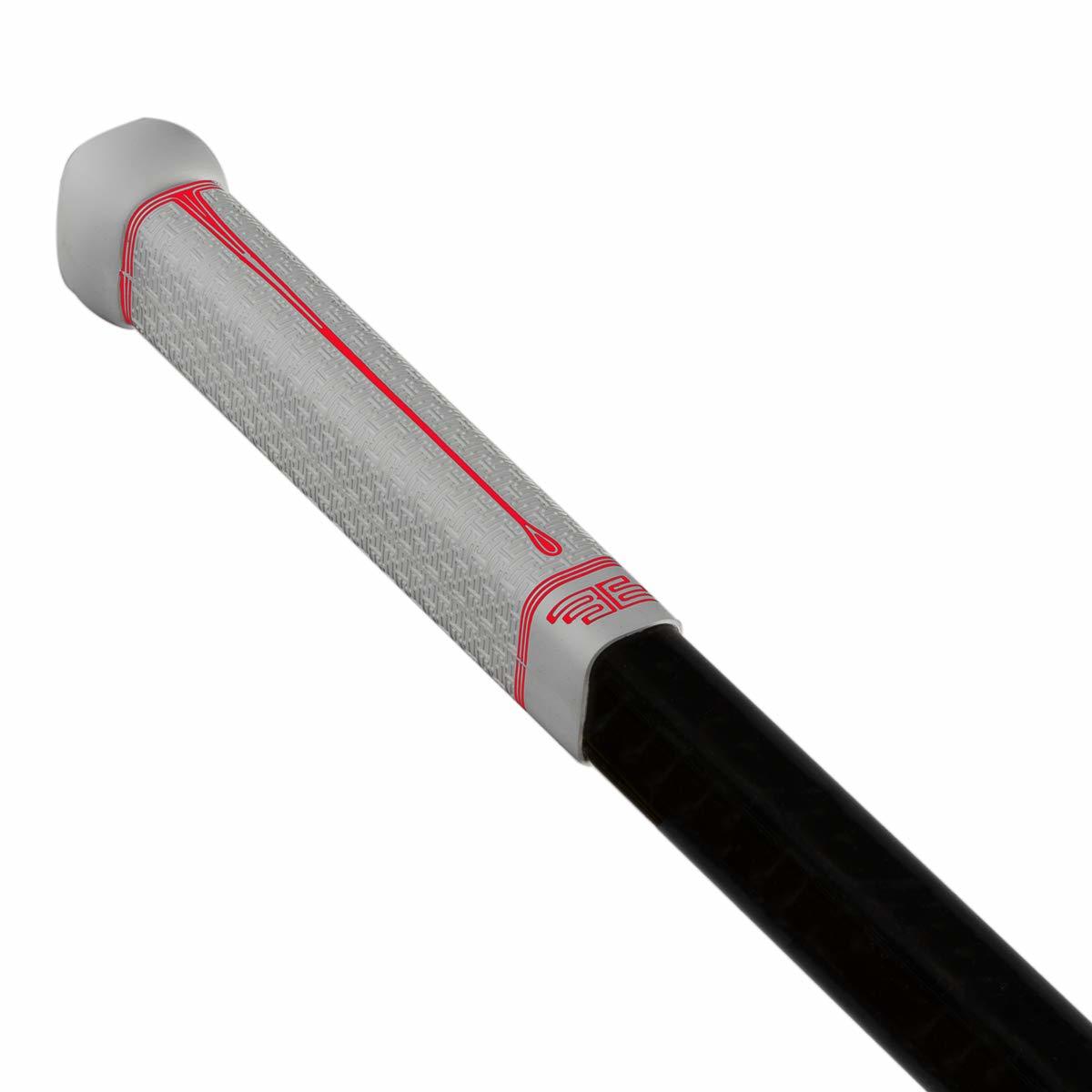 Buttendz FLUX Z Hockey Stick Replacement Grip, Large Knob (WHITE w/ RED