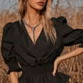 thumbnail image 4 of Heart Adjustable Choker Necklace with Stylish Chain Design O-ring Versatile Lariat Style Pendant Jewelry for Women for All Occasions, 4 of 4