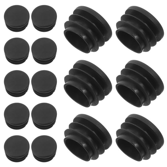 Homoyoyo Black Furniture End Caps, PP Material, Easy to Install, Protects Floors and Furniture Legs