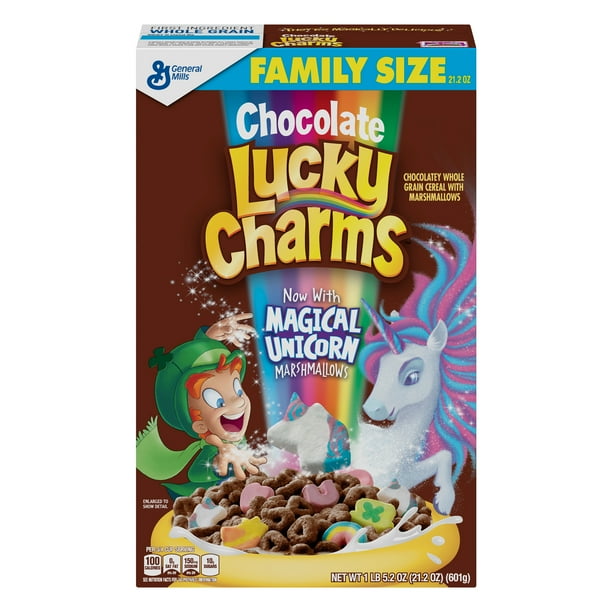 (2 Pack) Chocolate Lucky Charms Cereal, 21.2 oz - Walmart.com - Walmart.com