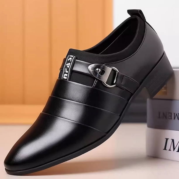 Zapatos de cuero Zapatos de vestir de negocios para hombres Zapatos para hombres Zapatos de punta de gran tamaño para jóvenes