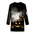 thumbnail image 4 of Nmnitkp Womens Tops 3/4 Length Sleeves T-Shirts Ghost Print Halloween Shirts Loose Fit Crew Neck Shirt Workout Blouses & Breathable and Skin Friendly Going Out Tops for Women, 4 of 5