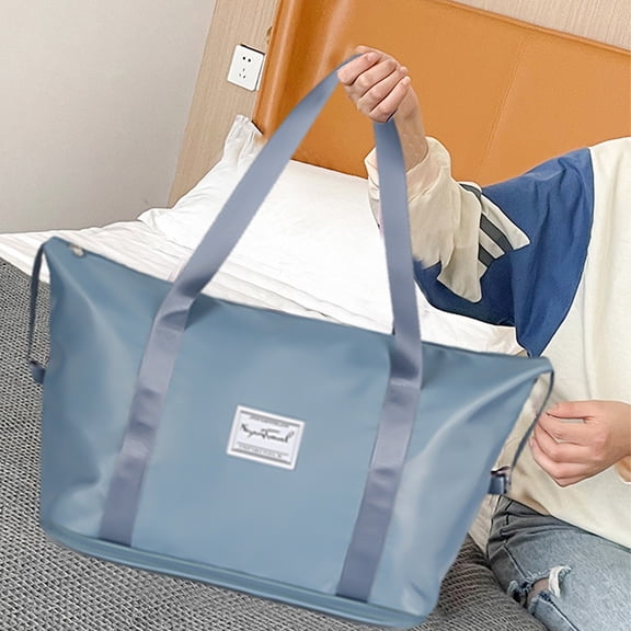 Gecau Large Travel Tote Bag, Expandable Gym Tote Bag,Carry On Overnight Bags For Women With Trolley Sleeve Wet Pocket,travel Duffel BagsTravel Blue Safe&N