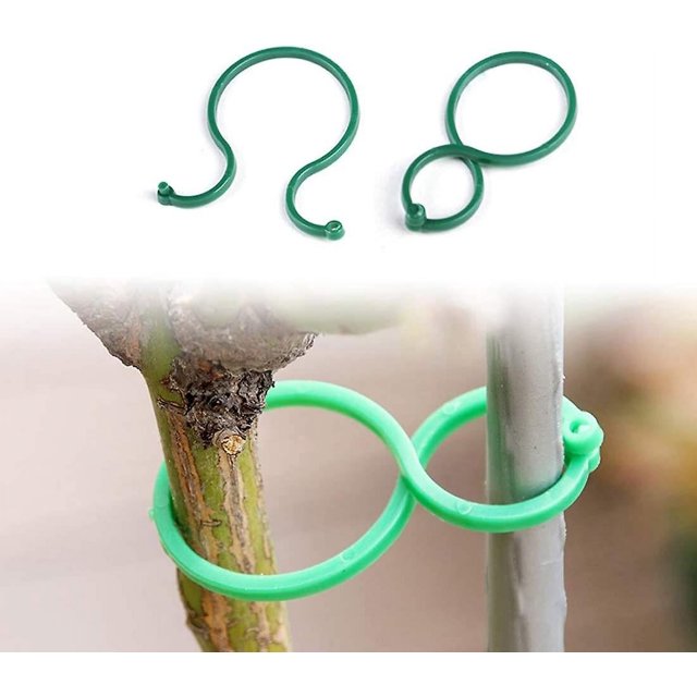 100 Uds Clips giratorios para plantas Clips de soporte para plantas Clips para flores de vid de tomate vegetal cerraduras para plantas para asegurar plantas