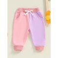 thumbnail image 2 of Suealasg Little Boys Girls Sweartpants Contrast Color Drawstring Sports Pants 6M 1T 2T 3T 4T 5T Toddler Kids Boys Girls Casual Long Pants, 2 of 7